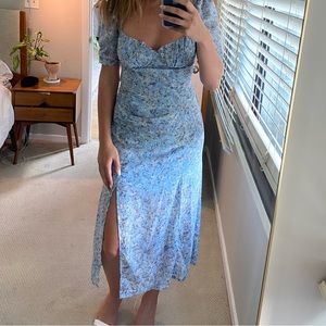 Astr the label floral milkmaid dress